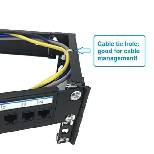 JINGCHENGMEI 2U 19-inch Hinged Wall Mount Patch Panel Bracket- 6-inch Deep | Easy Access & Maintenance (70-120 chars) thumbnail 3