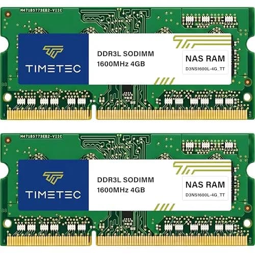 Timetec 8GB KIT(2x4GB) DDR3L 1600MHz PC3L-12800 SODIMM RAM | For Synology NAS & RackStation thumbnail 1