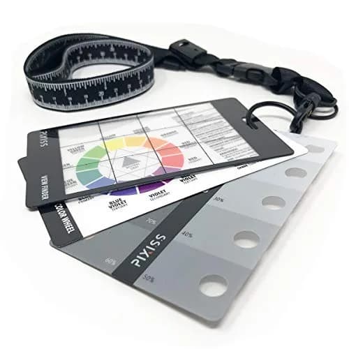 Pixiss Art Craft Kit | Artist Tools on Lanyard, Greyscale, Color Wheel, View Catcher (5x3") thumbnail 7