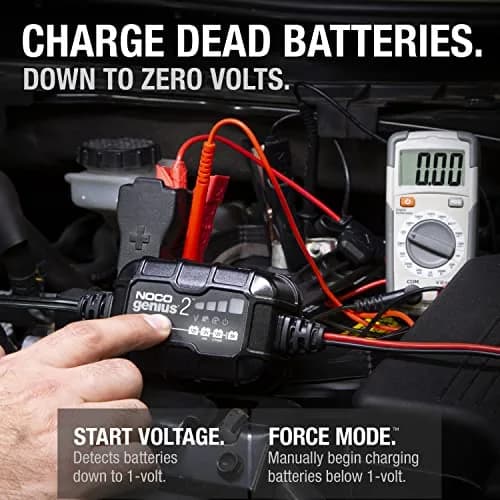NOCO GENIUS2 2A 6/12V Smart Battery Charger, Trickle Charger & Maintainer | Compact, Power & Versatility thumbnail 3