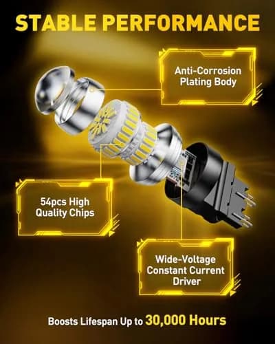 AUXITO 3157 LED White Bulbs (2-Pack) | 6000K Bright Backup Reverse Lights thumbnail 7