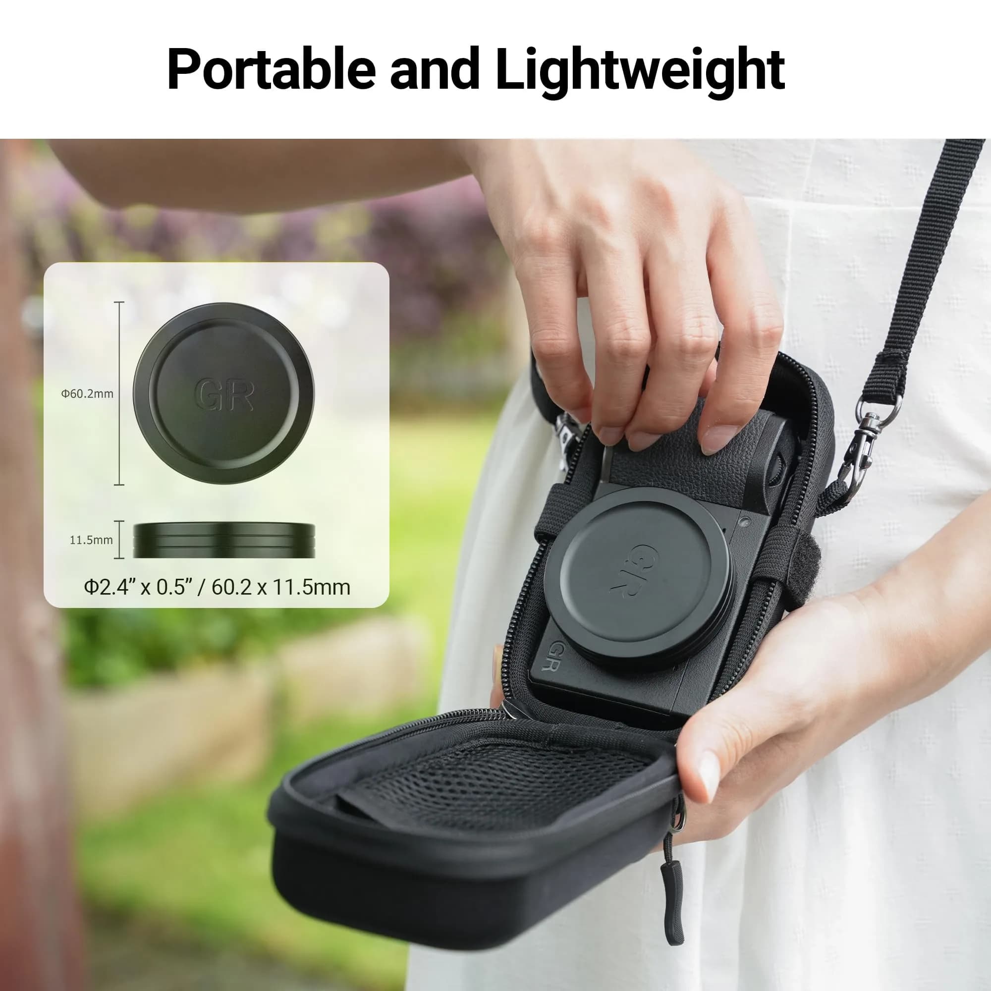 JJC Aluminum Lens Cap for Ricoh GR IIIx GR III HDF GR III GR III HDF GR II | 60mm (2.4 inches) Diameter - view 5