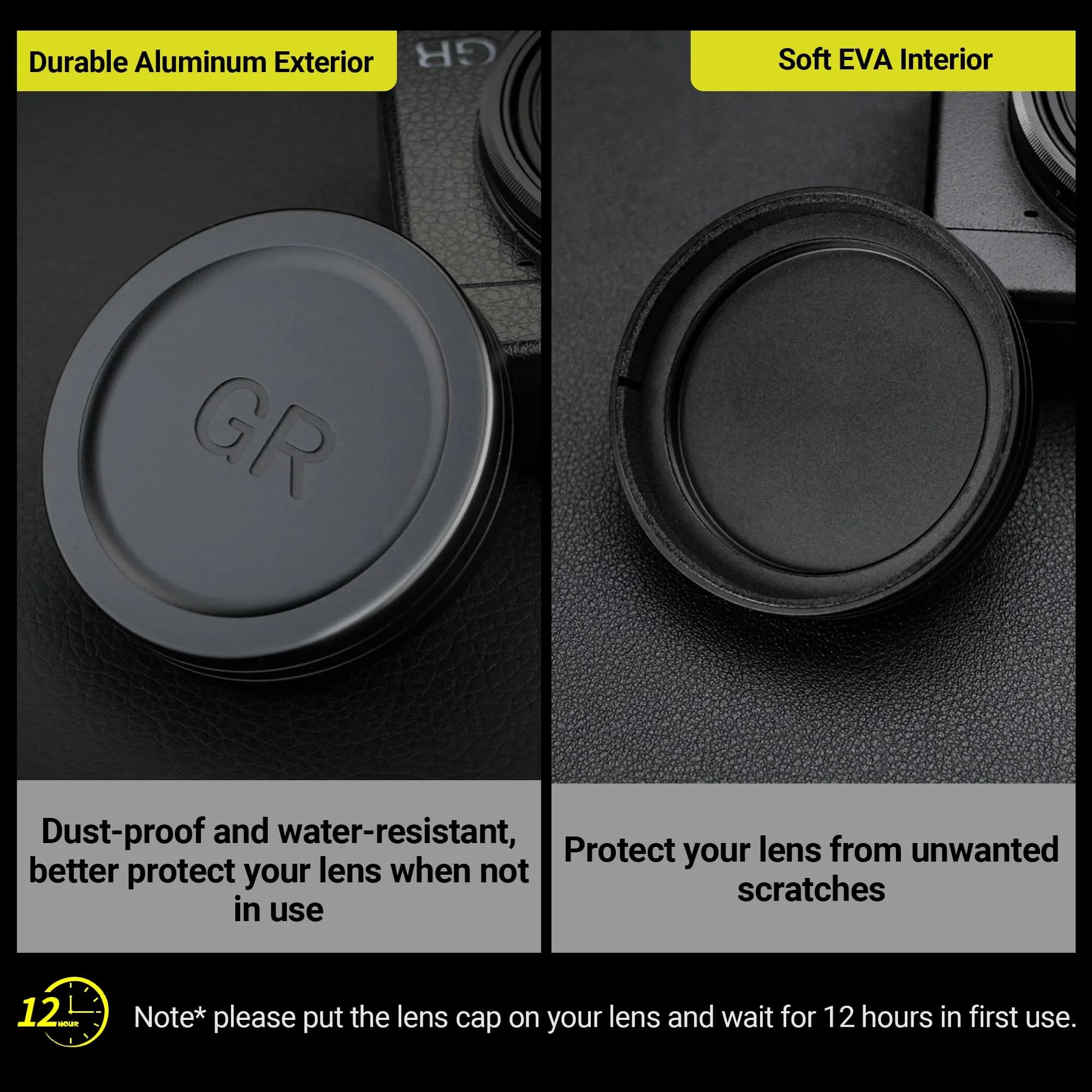 JJC Aluminum Lens Cap for Ricoh GR IIIx GR III HDF GR III GR III HDF GR II | 60mm (2.4 inches) Diameter - view 3