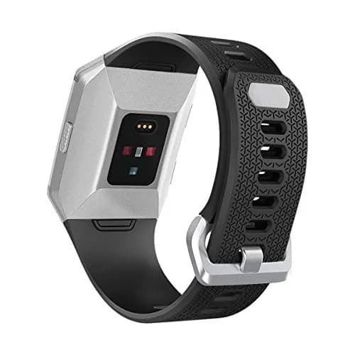 AIUNIT Replacement Band for Fitbit Ionic Smart Watch - Large (135-185mm) - Silver Buckle | Sport TPU Strap thumbnail 2