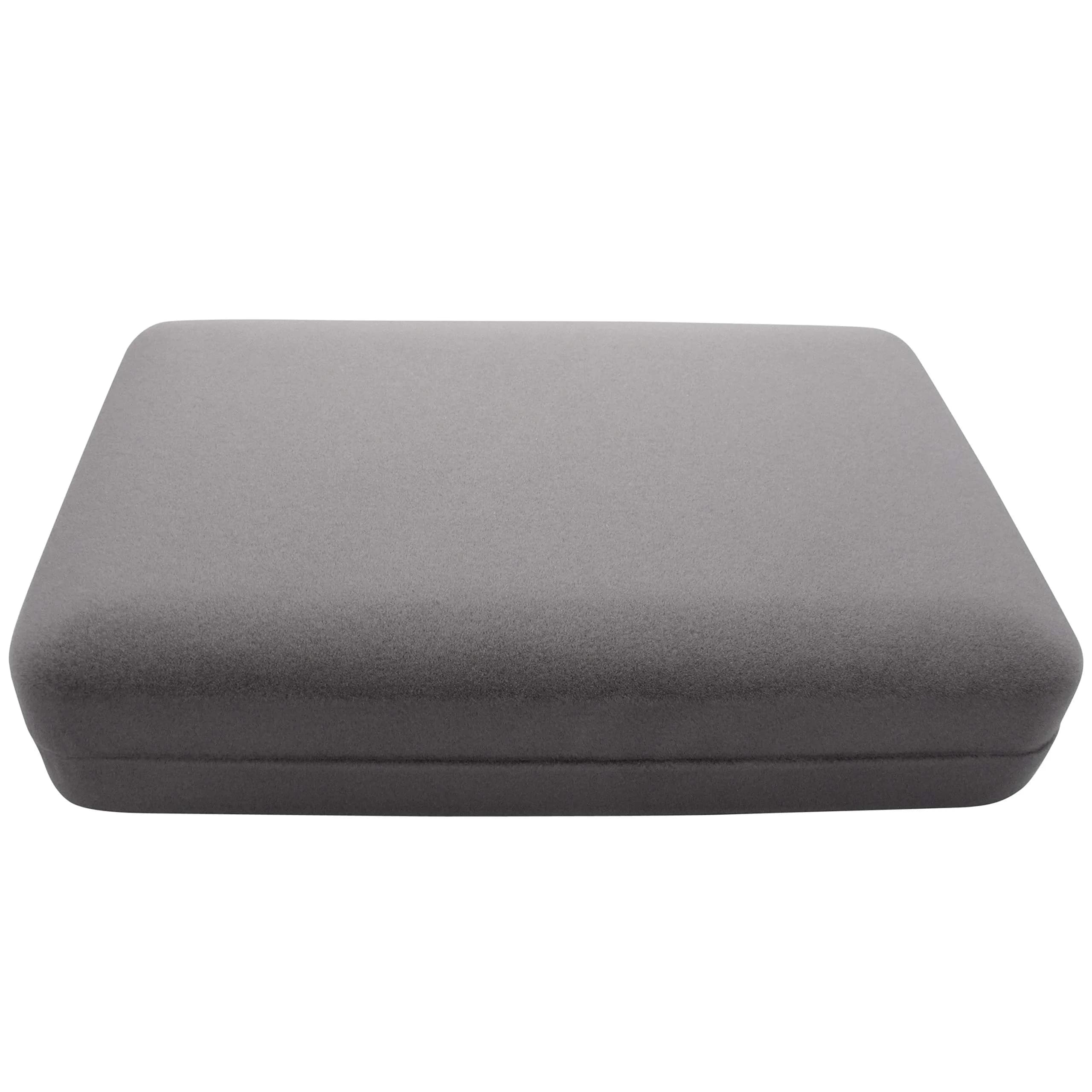 Isaac Kieran Black Leatherette Necklace Jewelry Travel Folder Storage Case | Elegant Gift Organizer (6.7" x 5.5") — Stone Grey Velvet Necklace Gift Box