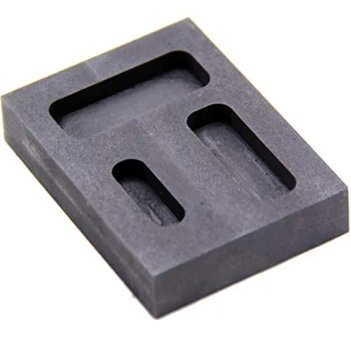 JIUDANI Silver Graphite Ingot Mold Crucible for Melting & Casting | High Purity Graphite, 57x42x11mm, 12-36g Capacity thumbnail 1