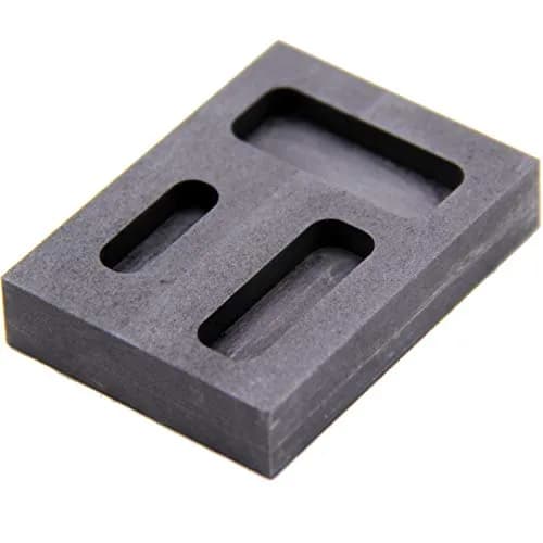 JIUDANI Silver Graphite Ingot Mold Crucible for Melting & Casting | High Purity Graphite, 57x42x11mm, 12-36g Capacity thumbnail 4