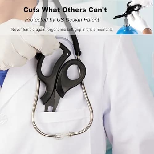MEUUT 8-Inch Medical Trauma Shears (2-Pack) | Surgical Grade Stainless Steel EMT Scissors for Left & Right Hand thumbnail 5