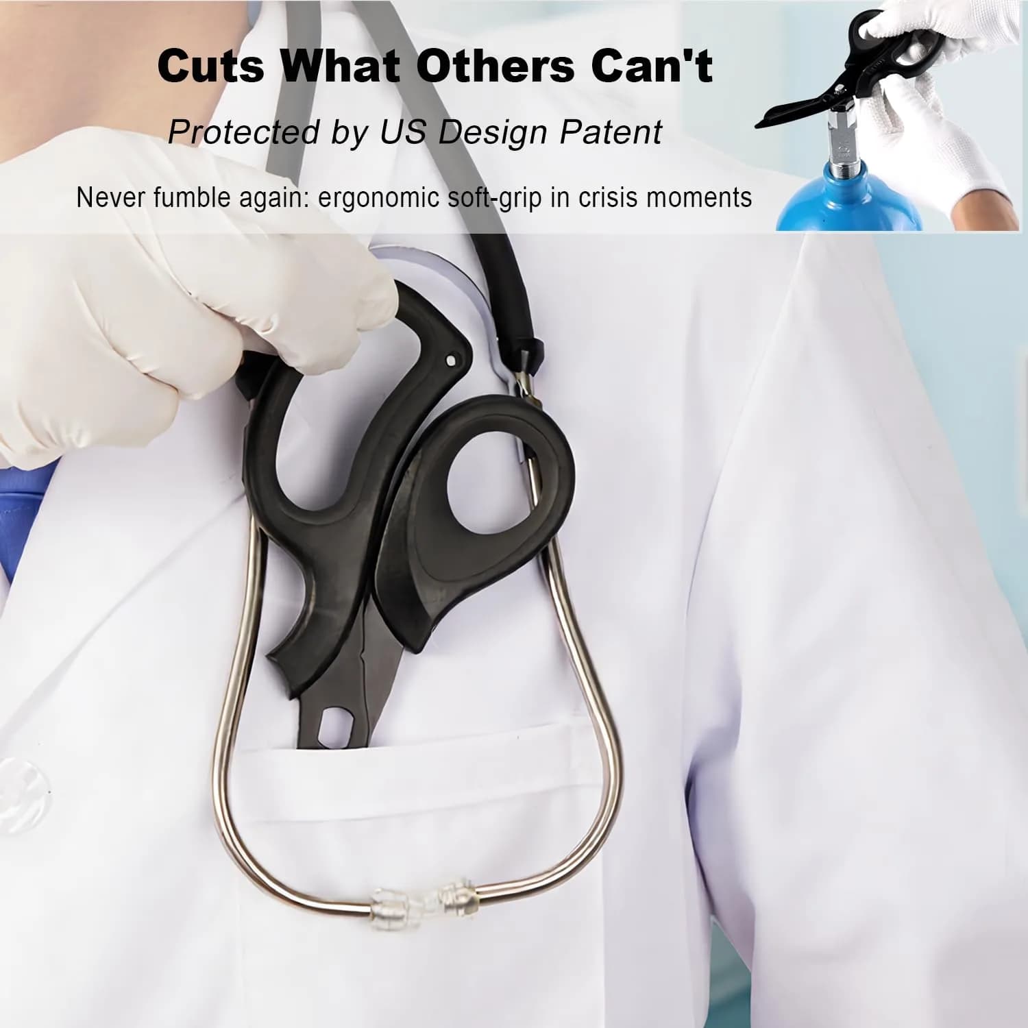 MEUUT 8-Inch Medical Trauma Shears (2-Pack) | Surgical Grade Stainless Steel EMT Scissors for Left & Right Hand - view 5