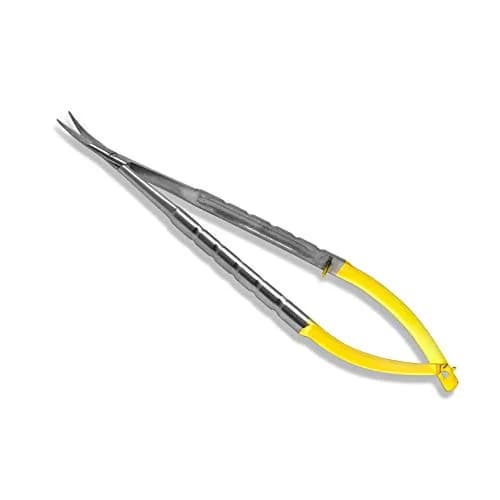Cynamed TC Castroviejo Micro Scissor with Tungsten Carbide Inserts and Gold Ends - Premium Grade Instrument 13.97 cm (5.5 in.) Curved Blades thumbnail 5