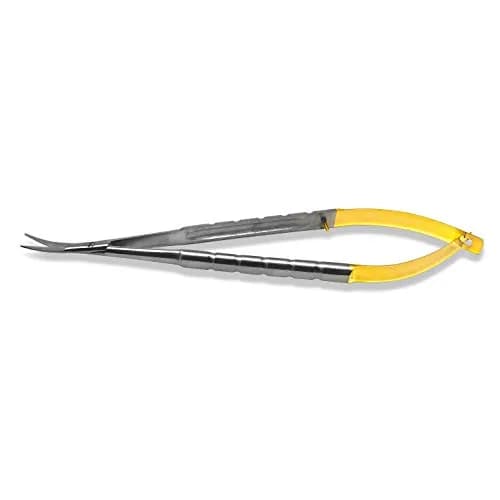 Cynamed TC Castroviejo Micro Scissor with Tungsten Carbide Inserts and Gold Ends - Premium Grade Instrument 13.97 cm (5.5 in.) Curved Blades thumbnail 6