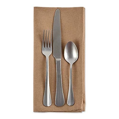 DII Solid Cotton Napkin Set 50.8cm x 50.8cm (20"x20") | Pack of 6 Stone Color thumbnail 3