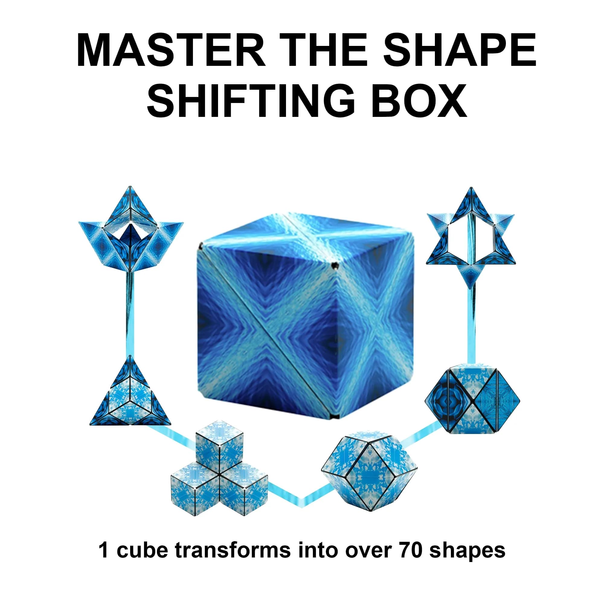 Shashibo Dodeca Blue Planet Sensory Fidget Toy | Transforms into 100+ Shapes - view 5