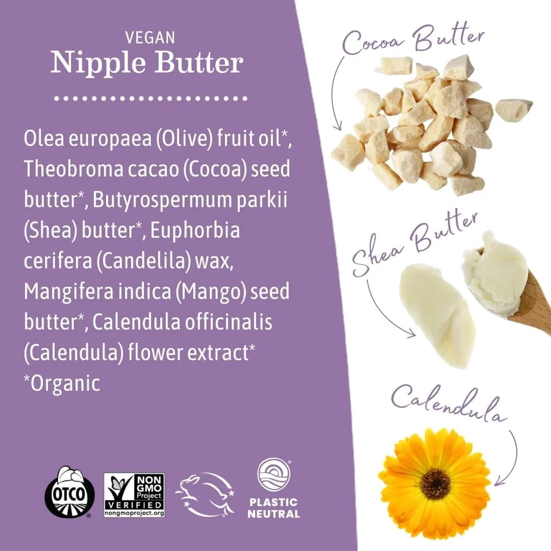 Earth Mama Vegan Nipple Butter 59ml (2 Fl Oz) | Cruelty-Free Lanolin-Free Breastfeeding Cream - view 5