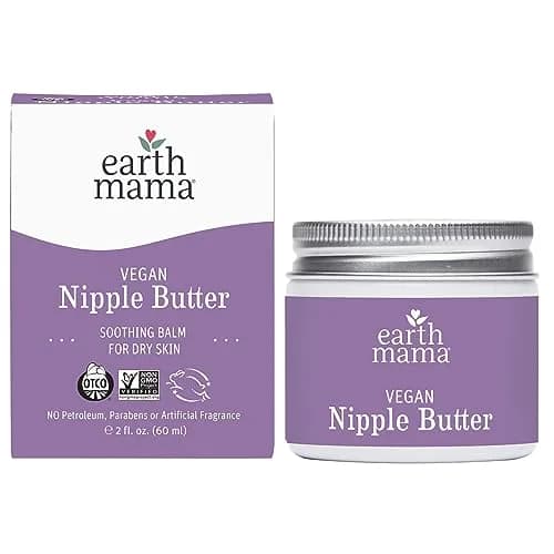 Earth Mama Vegan Nipple Butter 59ml (2 Fl Oz) | Cruelty-Free Lanolin-Free Breastfeeding Cream thumbnail 1