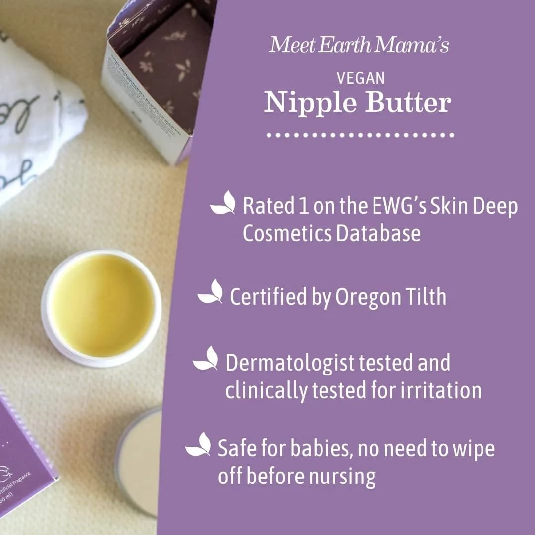 Earth Mama Vegan Nipple Butter Breastfeeding Cream, No Lanolin, 2 oz - Single Pack - view 4