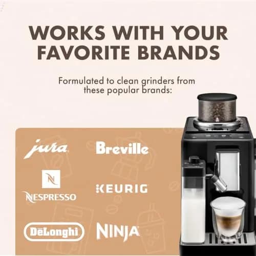 Urnex SuperGrindz Grinder Cleaning Tablets, 11.6 oz Bottle | Food-Safe, Natural Coffee Grinder Cleaner thumbnail 5