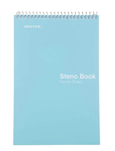 Mintra Office Steno Book - (BRIGHTS - Purp/Wht/Teal/Orange) - Poly Cover, 6in x 9in, 100 sheets, Narrow Ruled for Writing Notes for school, office, work, 6x9 steno notepad, top bound spiral notebook (8 PACK) thumbnail 8