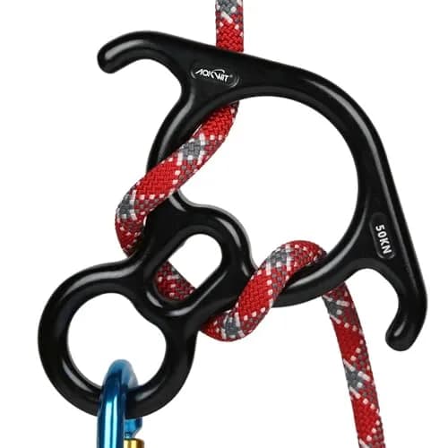 AOKWIT 50KN Rescue Figure 8 Descender 282g (9.9 oz) | Bent-Ear Belay Device for Climbing & Rescue thumbnail 1