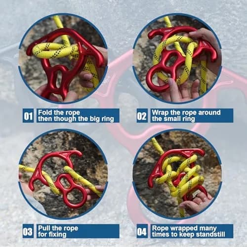 AOKWIT 50KN Rescue Figure 8 Descender 282g (9.9 oz) | Bent-Ear Belay Device for Rock Climbing & Rescue thumbnail 3