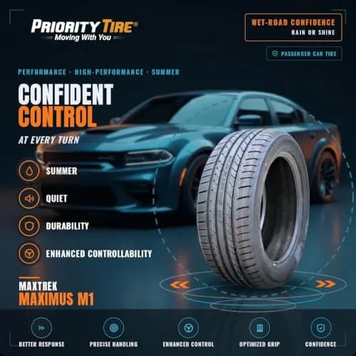 MAXTREK Maximus M1 235/40ZR18 95W | All Season Performance Tire with Innovative Tread Design thumbnail 2
