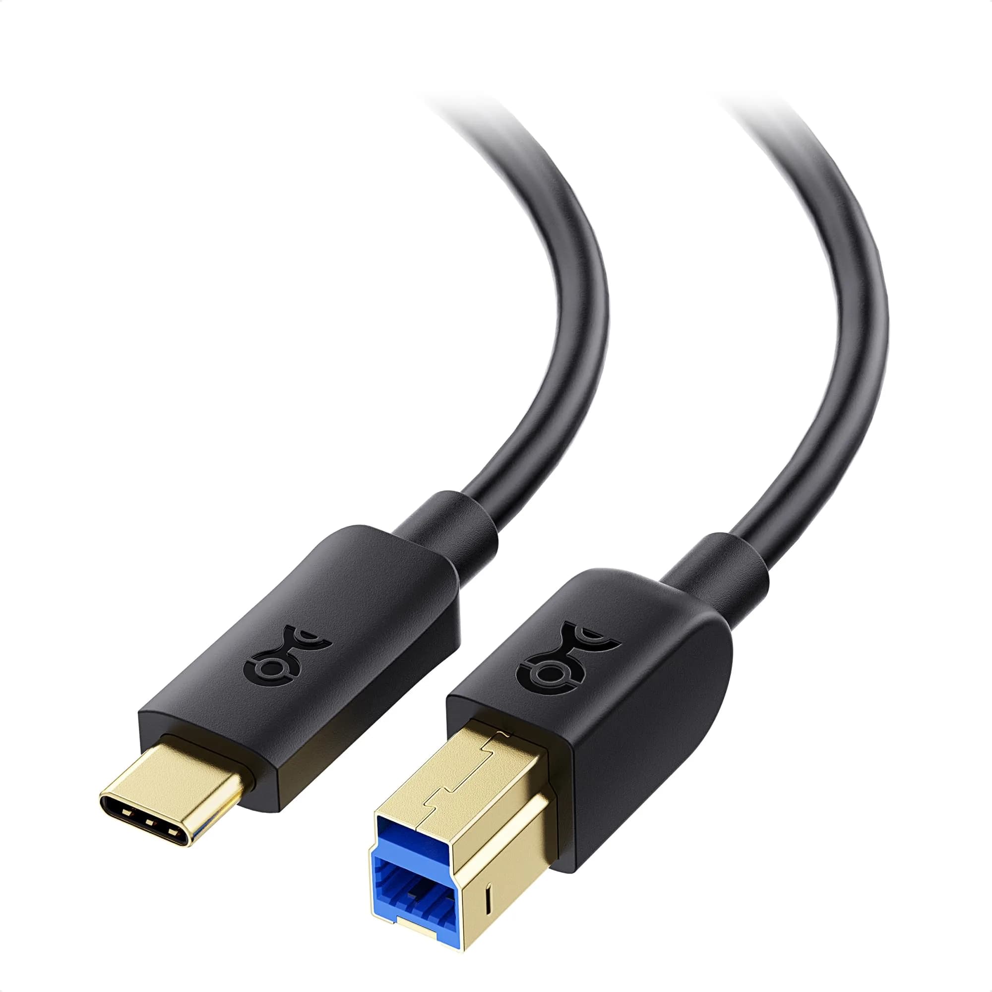 Cable Matters USB C to USB B 3.0 Cable 2m (6.6ft) Black | 5Gbps Data Transfer - main product image