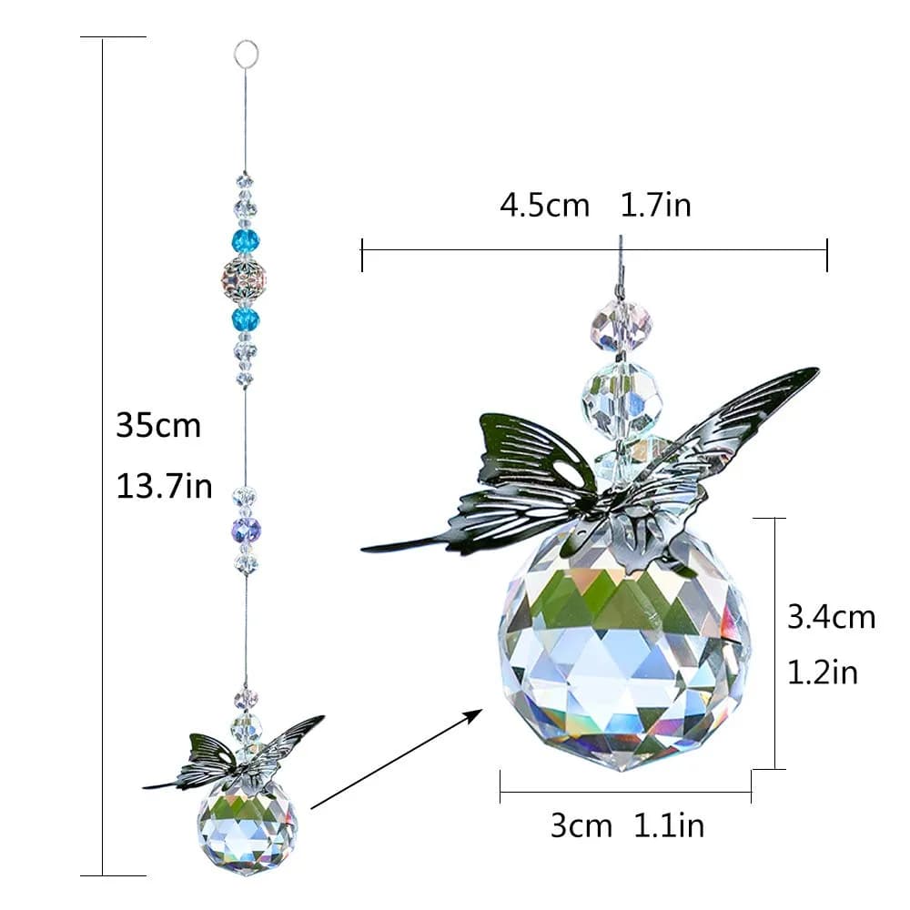 WEISIPU Crystal Hanging Decorations - Butterfly Suncatchers 1.2 inch | Rainbow Prism Rainbows in Sunlight - view 8