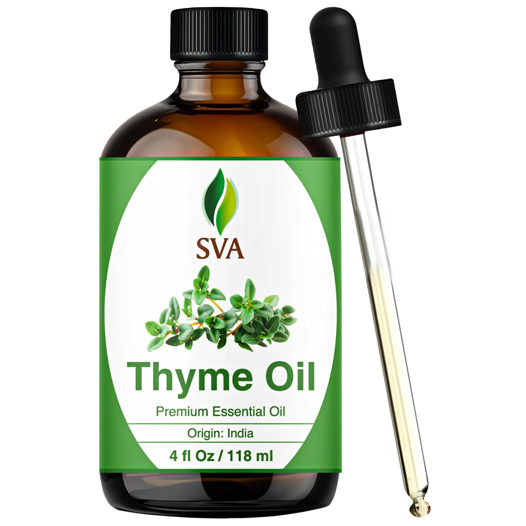 SVA Organics Organic Thyme Essential Oil, 4 Fl Oz (118 mL) - Pure & Natural - main product image
