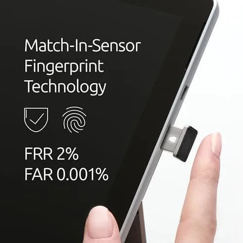 Kensington VeriMark Gen2 USB-A Fingerprint Key Reader | Windows Hello & Business, Tap and Go, Anti-Spoofing thumbnail 3