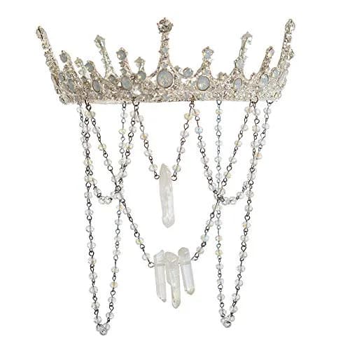 BPURB Baroque Queen Crown Tiara for Women | Classic Rhinestone Bridal Headpiece thumbnail 1