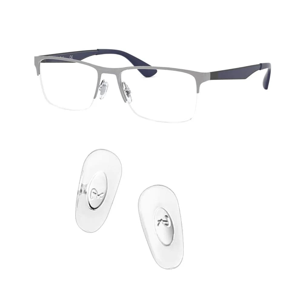 HiCycle2 Replacement Nose Pads for Ray Ban RB6335 RB3549 RB4071 Sunglasses Eyeglasses | Push-In Silicone Fit — 2 Piece Set