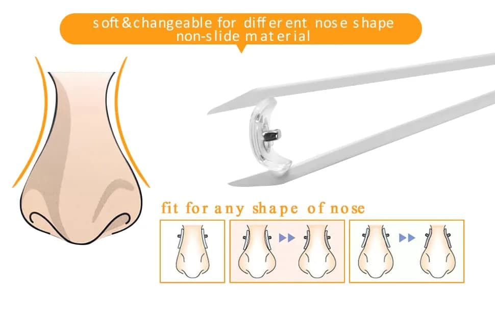 HiCycle2 Replacement Nose Pads for Ray Ban RB6335 RB3549 RB4071 Sunglasses Eyeglasses | Push-In Silicone Fit thumbnail 8