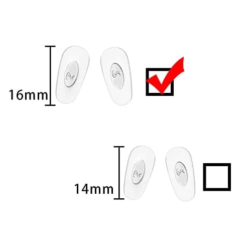 HiCycle2 Replacement Nose Pads for Ray Ban RB6335 RB3549 RB4071 Sunglasses Eyeglasses | Push-In Silicone Fit thumbnail 3
