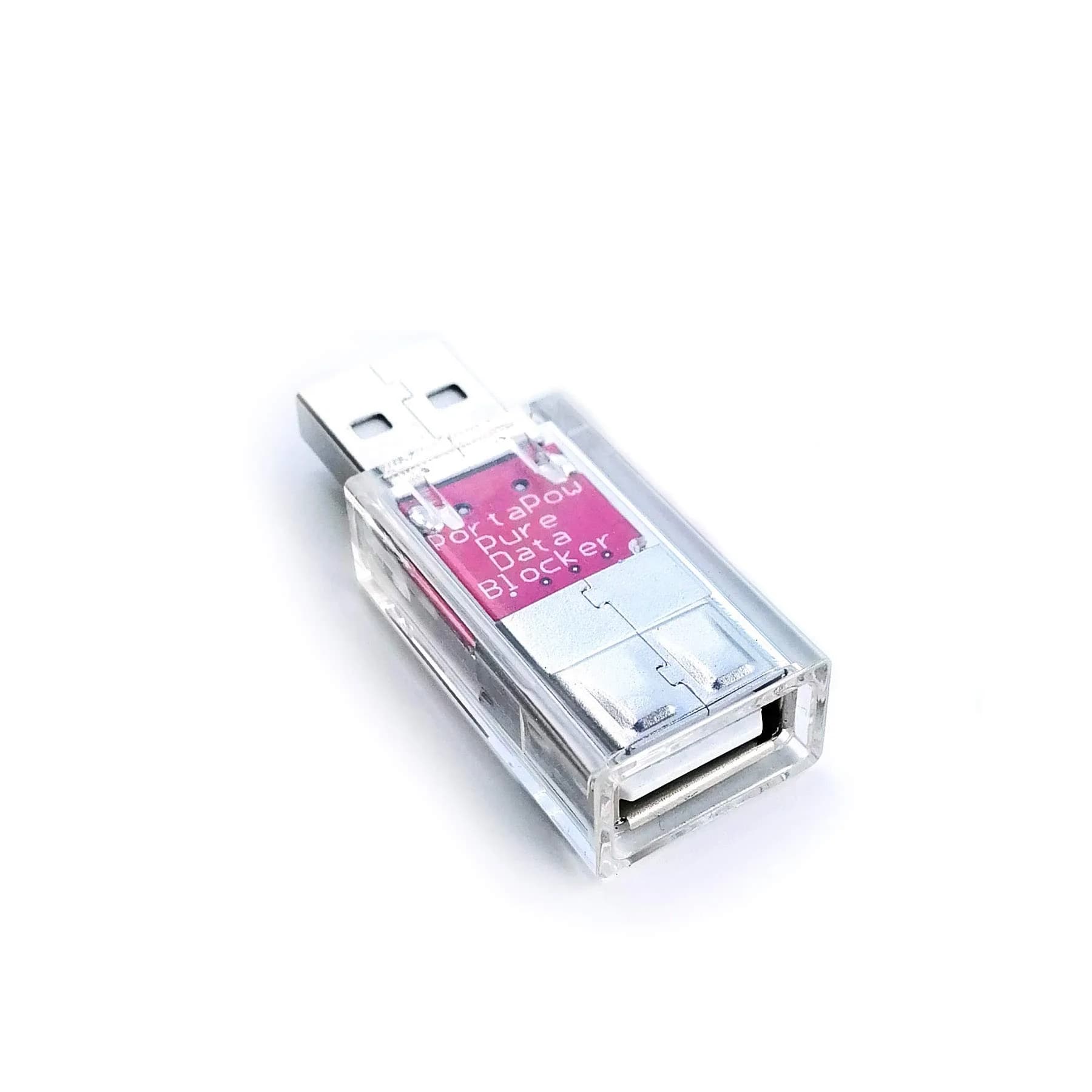 PortaPow USB Data Blocker - Protect Against Juice Jacking (Transparent, 2-Pack) | Blocks Data Transfer for Secure Charging - main product image