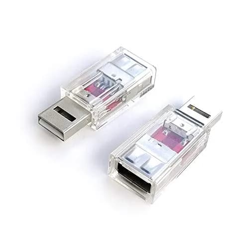 PortaPow USB Data Blocker - Protect Against Juice Jacking (Transparent, 2-Pack) | Blocks Data Transfer for Secure Charging thumbnail 2