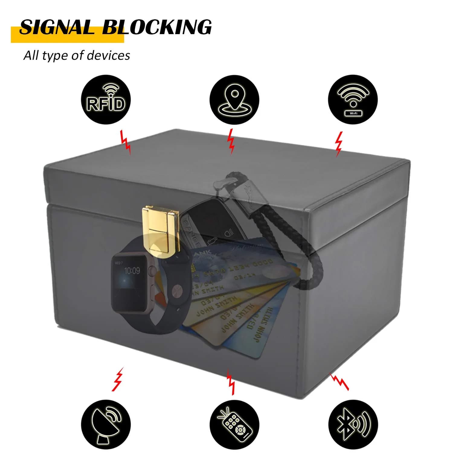 briidea Faraday Box Key Fob Protector for Car Keys | Blocks RFID Signals - view 3