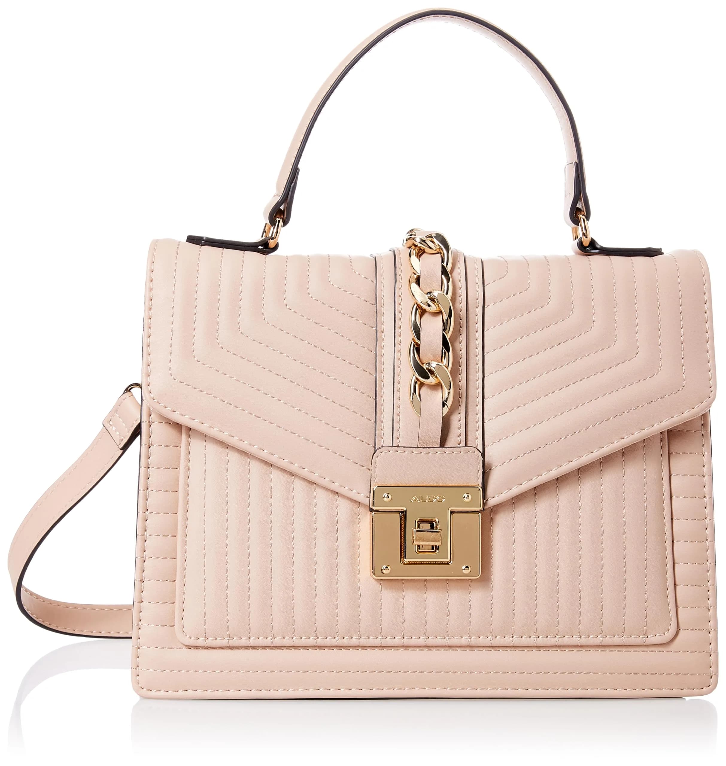 ALDO Women's Jerilini Top Handle Bag Natural Medium | Stylish Faux Leather Handbag for Daily Use