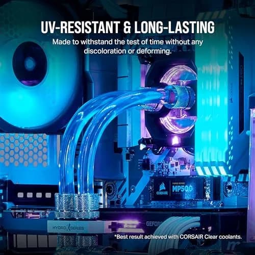 Corsair Hydro X Series Xt Softline 10/13mm Clear Tubing | Durable, UV-Resistant PVC (3/8In/ 1/2In) ID/OD thumbnail 4