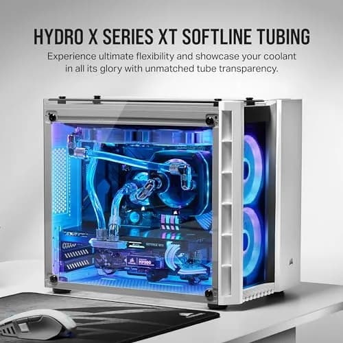 Corsair Hydro X Series Xt Softline 10/13mm Clear Tubing | Durable, UV-Resistant PVC (3/8In/ 1/2In) ID/OD thumbnail 2
