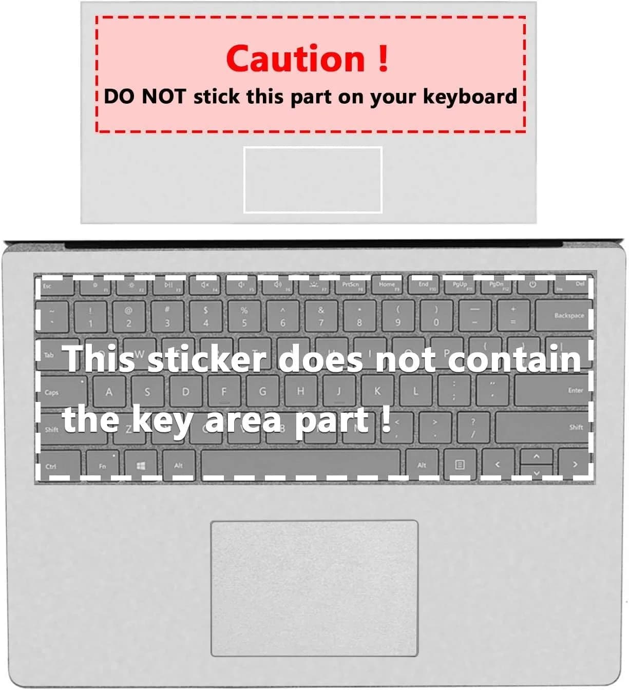 xisiciao Opaque Grey Palm Rest Protector for Surface Laptop 13.5 Inch | Scratch Resistant PVC - view 5