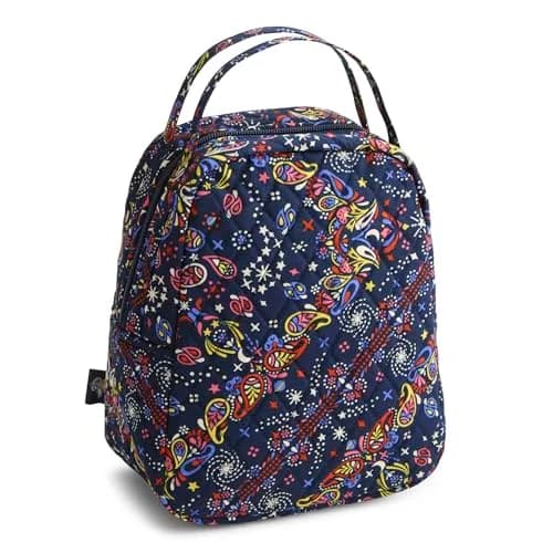 Vera Bradley Premium Cotton Lunch Bag Starry Paisley | Stylish, Insulated, Reusable thumbnail 2