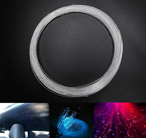 AZIMOM PMMA Plastic End Glow Fiber Optic Cable 1mm (0.04in) 50m (164ft) | Flexible Night Lighting for Sky Ceilings thumbnail 1