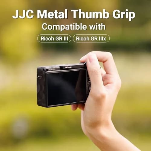 JJC Metal Thumb Grip for Ricoh GR III GR3 HDF GR IIIx GR3x HDF Accessories | Ergonomic Metal Camera Grip for Ricoh thumbnail 2