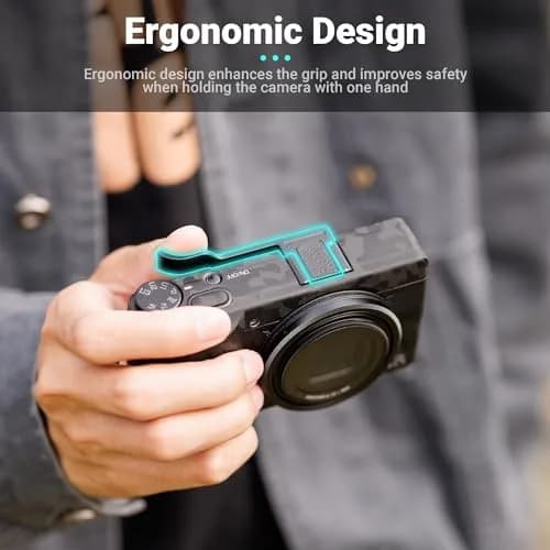JJC Metal Thumb Grip for Ricoh GR III GR3 HDF GR IIIx GR3x HDF Accessories | Ergonomic Metal Camera Grip for Ricoh thumbnail 3
