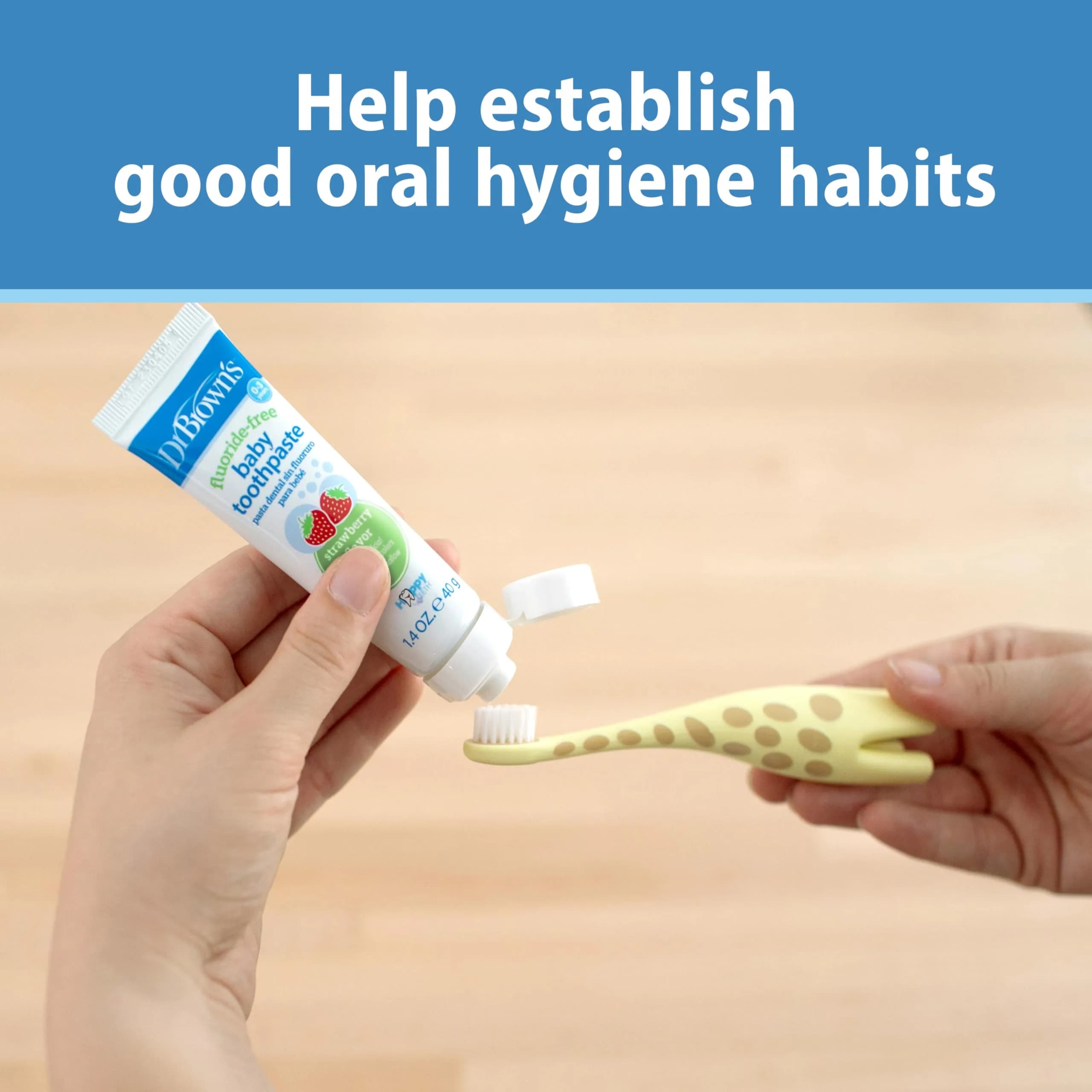 Dr. Brown's Infant Toothbrush - Giraffe Design | USA Imported Baby Oral Care Essentials - view 6