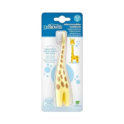 Dr. Brown's Infant-to-Toddler Toothbrush Giraffe | BPA-Free Training Toothbrush for Ages 0-3 Years - main product image