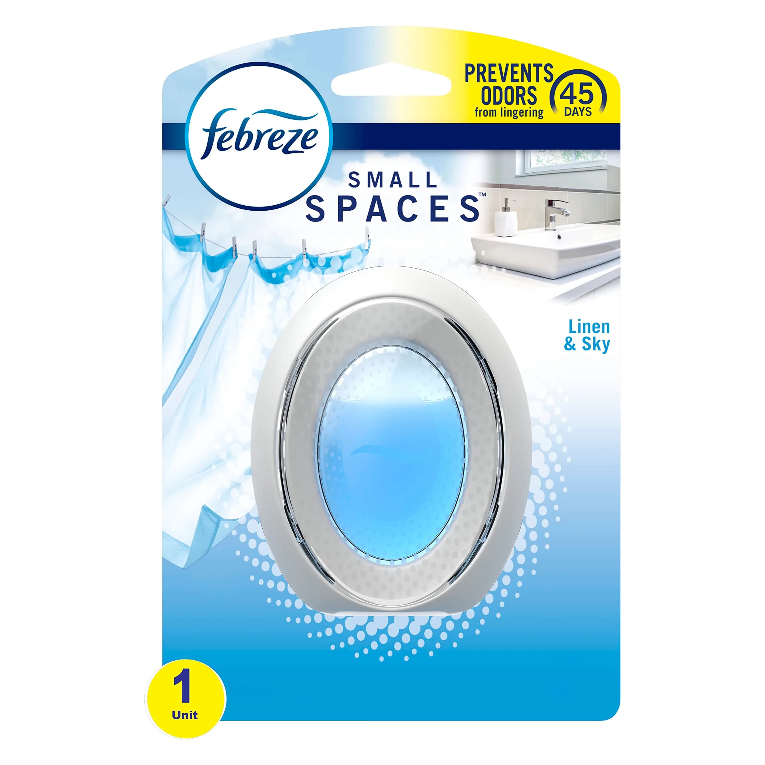 Febreze Small Spaces Air Freshener Linen & Sky | Long-Lasting Freshness for Small Rooms - main product image