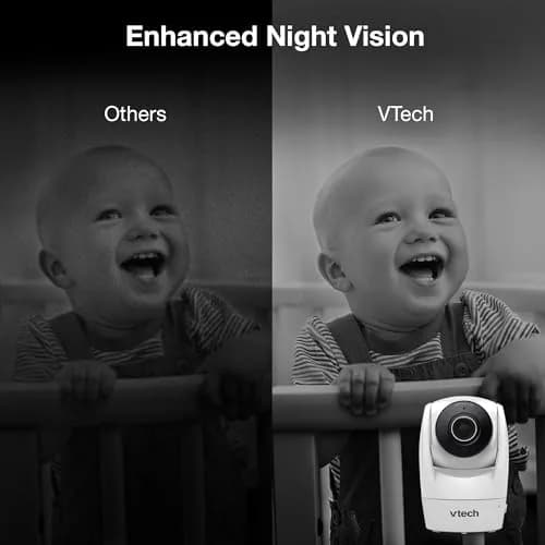 VTech VM901 Smart WiFi Baby Monitor with 5" Screen & 1080p Camera | Pan-Tilt-Zoom, Night Vision, Two-Way Talk thumbnail 5