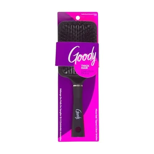 Goody Detangle It Paddle Brush Black with Nylon & Boar Bristles 27.3 cm (10.75 in) | Tackles Tangles & Knots for Thick Hair thumbnail 1