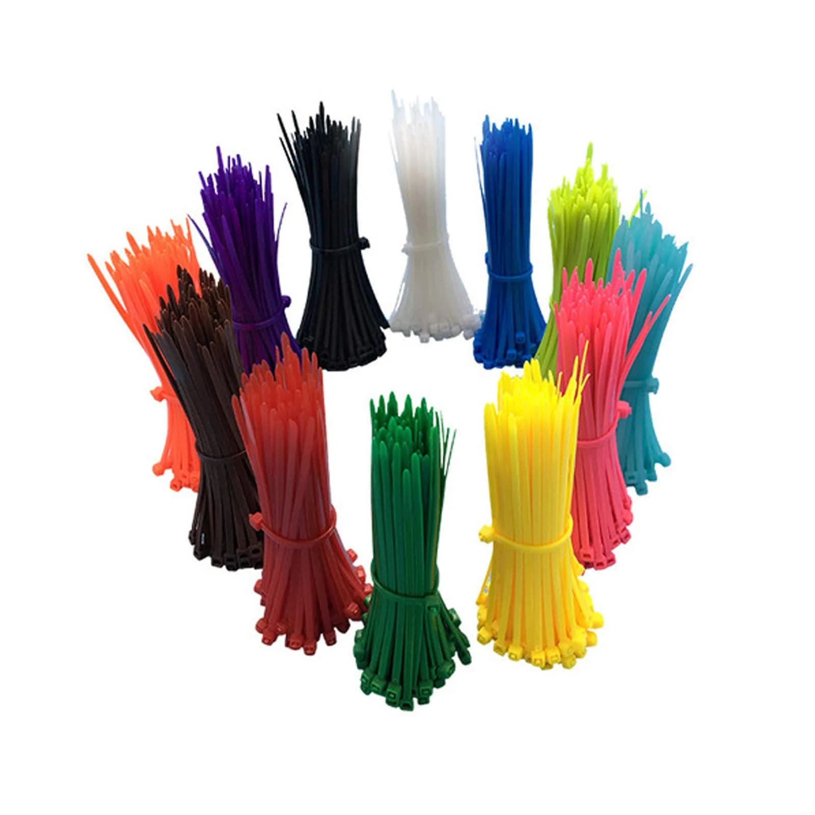 Yi-gog 4 Inch Cable Zip Ties 1200 Pieces (100mm) | Multi-Color Self-Locking Nylon Wire Ties - main product image